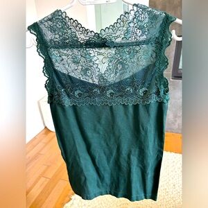 Lace green camisole
